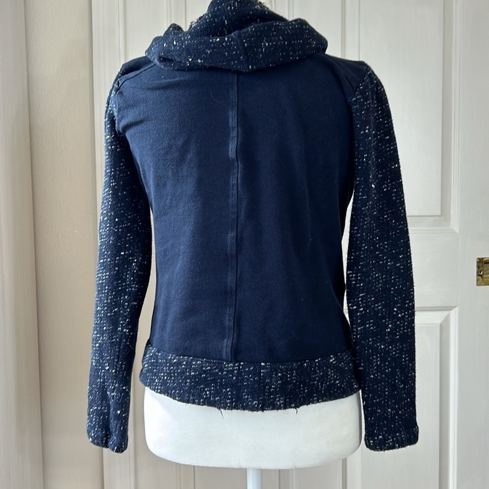 Lucky Brand Navy Blue Stretch Zip Front Hoddie/Jacket Sz S - Picture 5 of 7